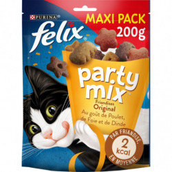 PURINA FELIX - Party Mix Original Poulet Friandises pour chat - sachet de 200 g
