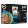 LOT DE 3 - SHEBA - Mini Filets en Sauce Sélection aux Poissons Pâtée pour chat - paquet de 12 sachets de 85 g