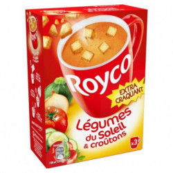 LOT DE 3 - ROYCO - Soupe déshydratée légumes du soleil et croûtons - boite de 3 sachets - 63,6 g