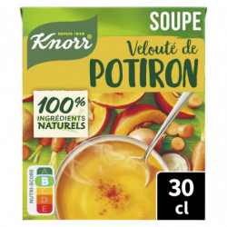 LOT DE 4 - KNORR - Soupe Velouté de Potiron à La Crème Fraîche - brique de 30 cl