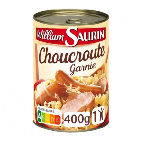 LOT DE 6 - WILLIAM SAURIN - Choucroute Garnie - Plat cuisiné - boite de 400 g
