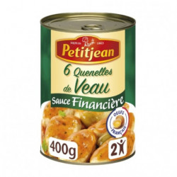 LOT DE 4 - PETITJEAN - Quenelles veau au naturel - boite de 400 g