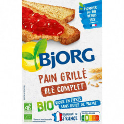 LOT DE 3 - BJORG - Pain grillé blé Complet bio - boite de 250 g