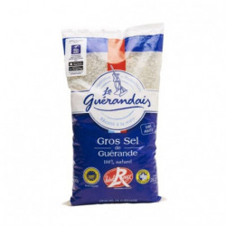 LOT DE 3 - LE GUERANDAIS - Gros sel de Guérande Label Rouge - sachet de 800 g