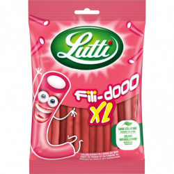 LOT DE 5 - LUTTI - Bonbon Fili dooo XL goût Fraise - sachet de 180 g