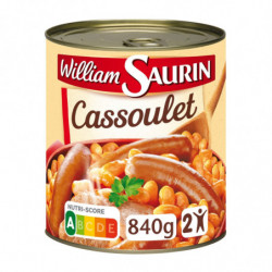 LOT DE 4 - WILLIAM SAURIN - Cassoulet mitonné - boite de 840 g