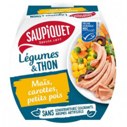 LOT DE 3 - SAUPIQUET - Salade Mais Et Thon Msc - boite de 160 g