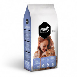 LOT DE 4 - AMITY - Croquettes pour chat Adulte au Saumon - sac de 2 kg