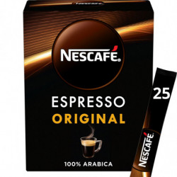 LOT DE 5 - NESCAFE - Café Soluble Espresso Original - boîte de 45g - 25 sticks