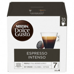 LOT DE 4 - NESCAFE DOLCE GUSTO - Espresso Intenso Café - boite de 30 capsules