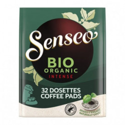 LOT DE 4 - SENSEO - Intense Café Biologique - paquet de 32 dosettes - 222 g