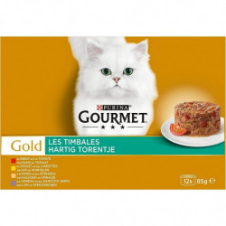 LOT DE 3 - PURINA GOURMET - Les timbales - Pâtée pour chat - 12x85 g