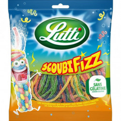 LOT DE 4 - LUTTI - Bonbons ScoubiFizz - paquet de 180 g