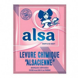LOT DE 6 - ALSA - Levure chimique alsacienne - boite de 8 sachets de 11 g - 88 g