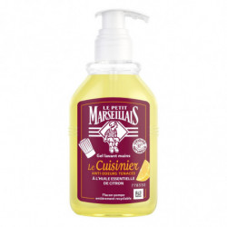 LOT DE 2 - LE PETIT MARSEILLAIS - Savon Liquide Mains Anti Odeurs Le Cuisinier - flacon de 250 ml