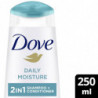 LOT DE 4 - DOVE - Shampoing Soin Quotidien 2-En-1 Daily Moisture - bouteille de 250 ml