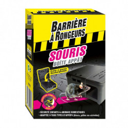 LOT DE 6 - BARRIERE A RONGEURS - Anti souris boîte appât prête à garnir et rechargeable