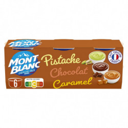 LOT DE 2 - MONT BLANC - Crème Dessert Multi Variétés Chocolat Caramel Pistache - 750 g