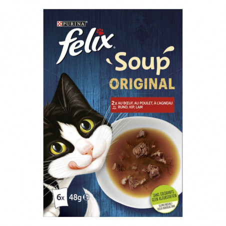 LOT DE 3 - FELIX - Soupe Sélection de la Campagne - boite de 6 sachets de 48 g