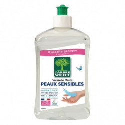 LOT DE 12 - L'ARBRE VERT - Liquide Vaisselle Mains peaux sensibles - flacon de 500 ml