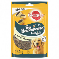 LOT DE 2 - PEDIGREE - Sa Récompense Tasty Minis Récompense pour chien fromage buf - sachet de 140 g