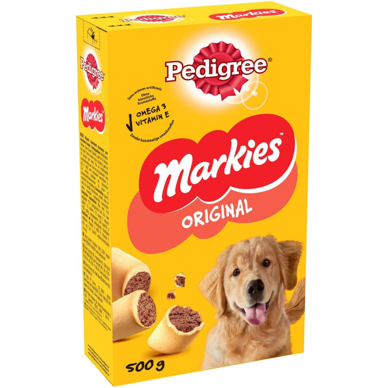LOT DE 6 - PEDIGREE - Markies Récompense pour chien moyens grands biscuit - boite de 500 g