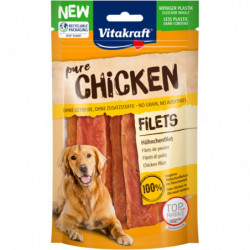 VITAKRAFT - Pure Chicken filets de poulet Récompenses pour chien - sachet de 80 g
