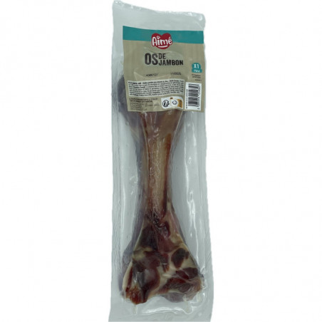 LOT DE 6 - AIME - Os à mâcher pour chien de jambon - sachet de 1 os