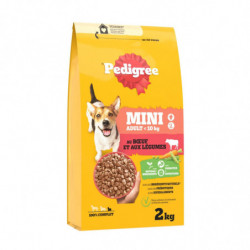 LOT DE 3 - PEDIGREE - Buf Croquettes pour chien Adulte Mini - boite de 2 kg
