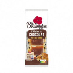 LOT DE 3 - LA BOULANGERE - Pain au chocolat pur beurre - sachet de 400 g