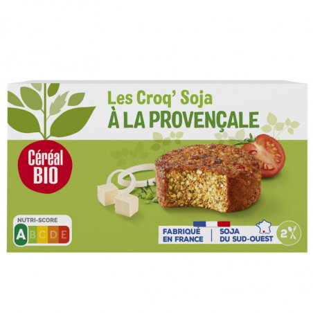 LOT DE 4 - CEREAL BIO - Galettes Croq'soja à la provençale Bio - paquet de 2 galettes de 100 g