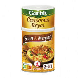 LOT DE 3 - GARBIT - Couscous Royal Poulet Et Merguez - boite de 980 g
