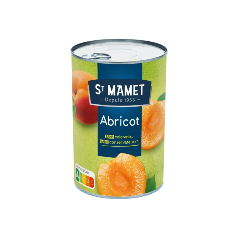 ST MAMET - Fruits au sirop abricots - boite de 235 g net égoutté