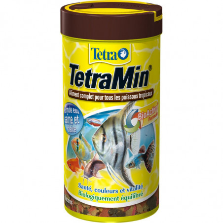 LOT DE 6 - TETRA - TetraMin Aliment complet poisson tropicaux - boite de 250 ml