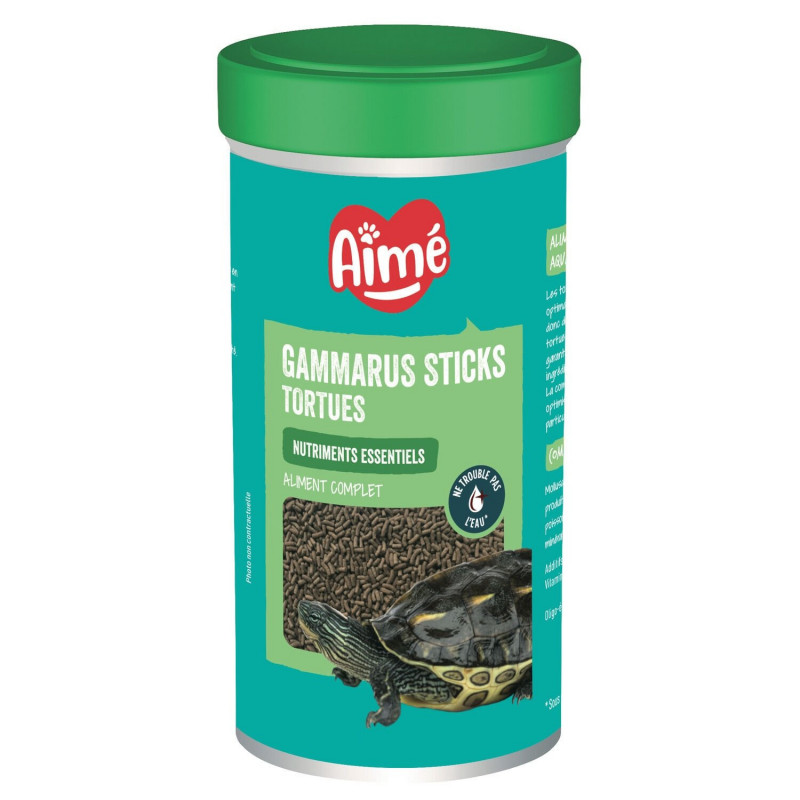 LOT DE 5 - AIME - Gammarus sticks tortues - pot de 500 ml - 190 g