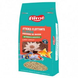 LOT DE 5 - AIME - Sticks flottants Classic Aliment complet pour poisson de bassin - paquet de 180 g