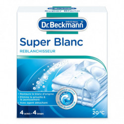 LOT DE 3 - DR BECKMANN - Super Blanc Reblanchisseur - boite de 4 Sachets de 40 g
