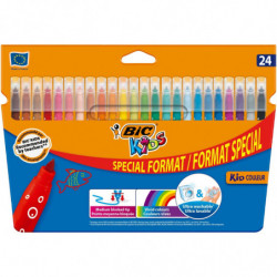 LOT DE 6 - BIC Kids - Feutres de coloriage - boite de 24 feutres