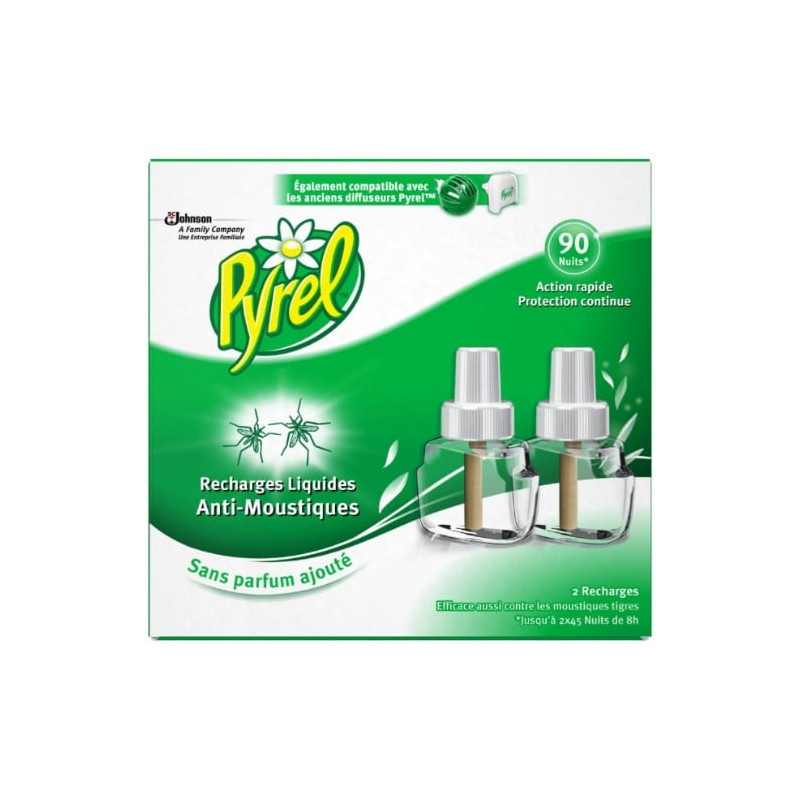 PYREL - Anti-Moustique liquide - paquet de 2 recharges de 27 ml