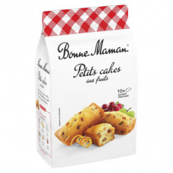LOT DE 3 - BONNE MAMAN - Gâteaux Petits Cakes Aux Fruits - paquet de 300 g