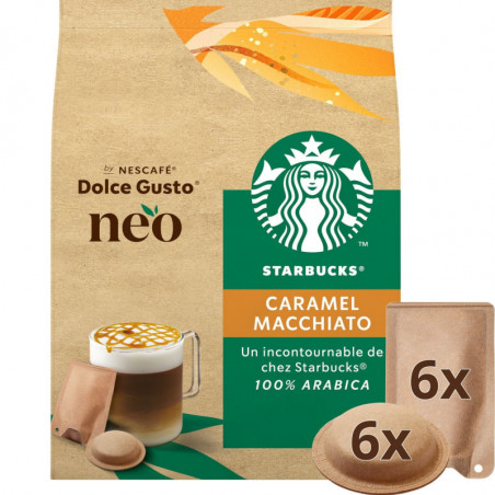 LOT DE 3 - DOLCE GUSTO - NEO Starbucks Caramel Macchiato Café dosettes - boîte de 12 dosettes