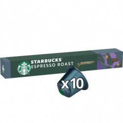 LOT DE 4 - STARBUCKS - Espresso Roast intensité 11 Café Capsules Compatible Nespresso - boite de 10 capsules