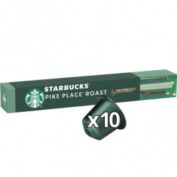 LOT DE 4 - STARBUCKS - Pike Place Roast intensité 7 Café Compatible Nespresso - boite de 10 capsules