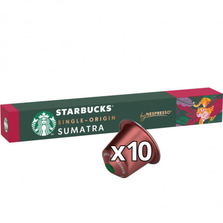 LOT DE 6 - STARBUCKS - Sumatra intensité 10 Café Capsules Compatible Nespresso - paquet de 10 capsules