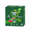 PURE VIA - Edulcorant poudre Stévia Sticks - boite de 40 sticks - 60 g