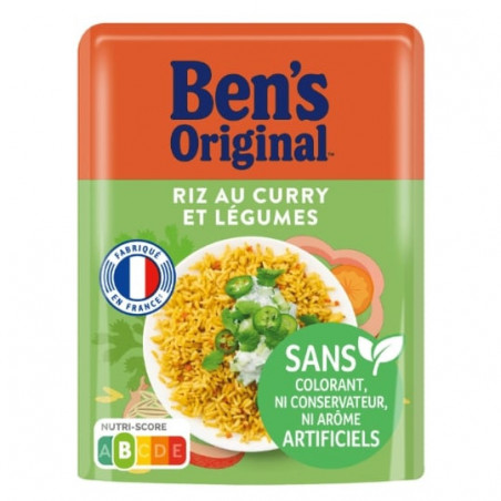 LOT DE 3 - BEN'S ORIGINAL - Riz Curry Micro Ondable - sachet de 220 g