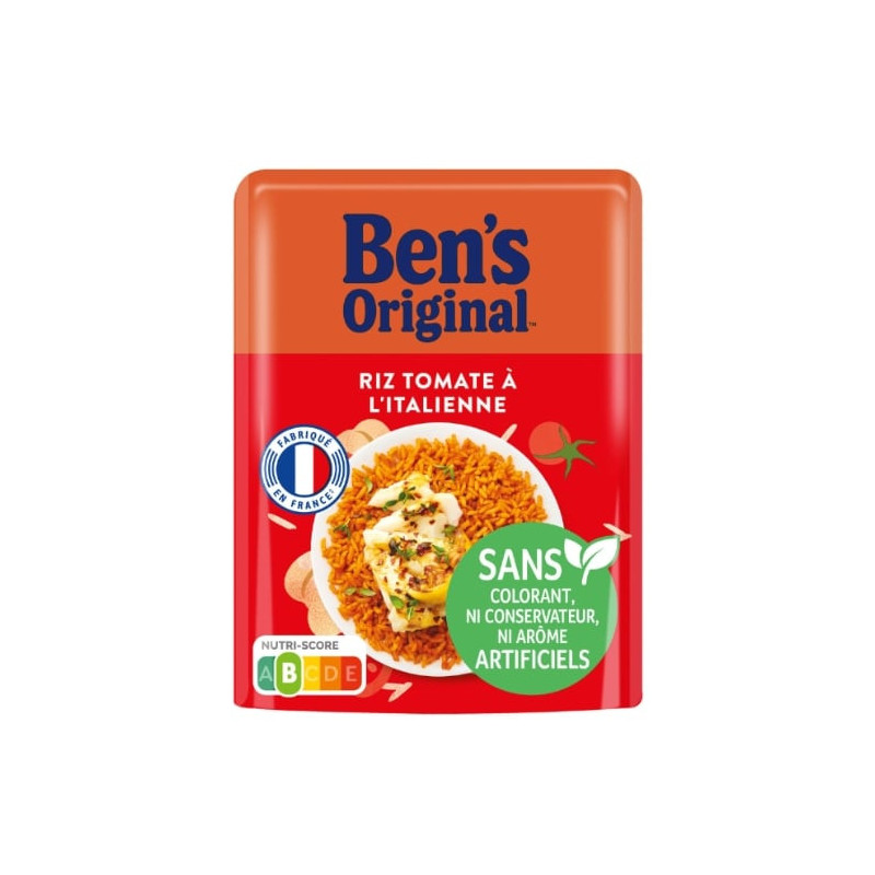 LOT DE 6 - BEN'S ORIGINAL - Riz Tomate à l'Italienne Micro Ondable - sachet de 220 g
