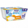 LOT DE 3 - NESTLE - P'tit Brassé Mangue Dessert bébé dés 6 mois - paquet de 4 pots de 90 g