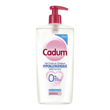CADUM - Gel Corps Cheveux Hypoallergénique - flacon de 750 ml