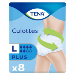 TENA - Pants Culottes fuites urinaires Large Plus - paquet de 8 culottes